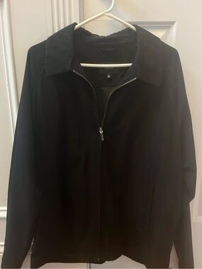 next Black Lightweight Zip Jacket